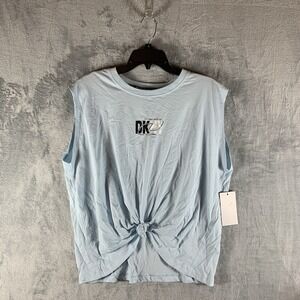 DKNY‎ Sport Women's XL Muscle Tank Tie Waist Blue Rhinestones NWT